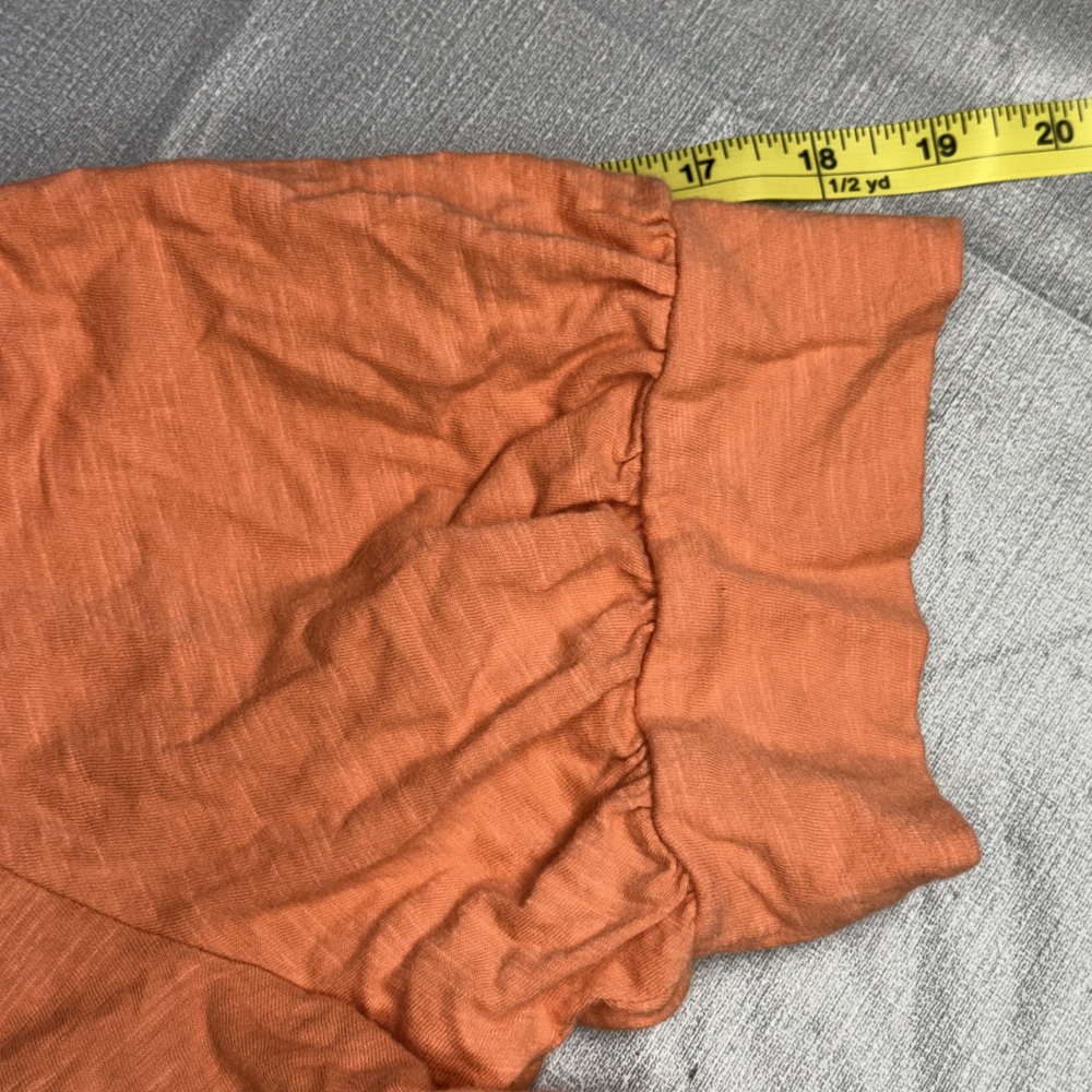 Liz Claiborne Womens Large Orange Puff Sleeve Top Casual - Picture 7 of 7